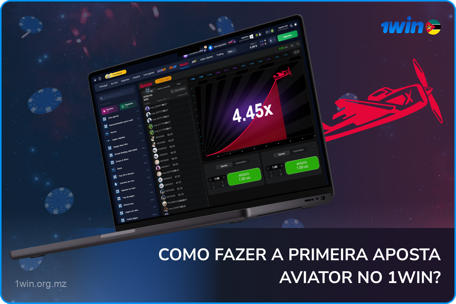 Para jogar Aviator 1win com dinheiro real, os jogadores precisam completar uma série de etapas simples